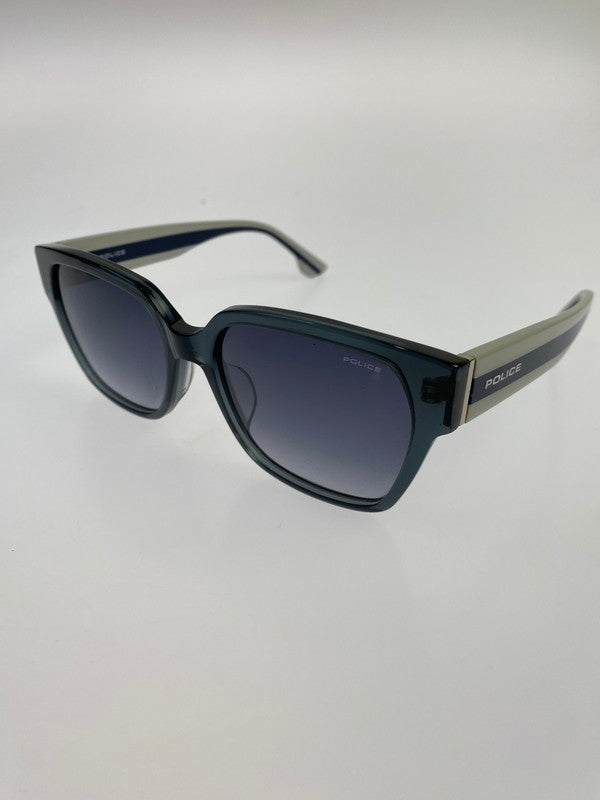 【中古品】【メンズ/レディース】 POLICE ポリス ストライプ スクエア ウェリントン サングラス SPLA67J M78L 54□17－143 203-250722-em-23-min カラー：ブラック 万代Net店