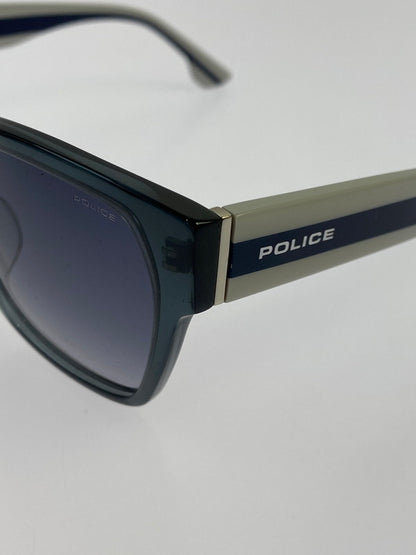 【中古品】【メンズ/レディース】 POLICE ポリス ストライプ スクエア ウェリントン サングラス SPLA67J M78L 54□17－143 203-250722-em-23-min カラー：ブラック 万代Net店