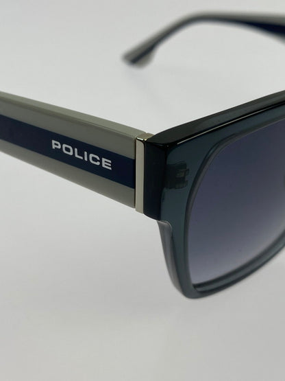 【中古品】【メンズ/レディース】 POLICE ポリス ストライプ スクエア ウェリントン サングラス SPLA67J M78L 54□17－143 203-250722-em-23-min カラー：ブラック 万代Net店