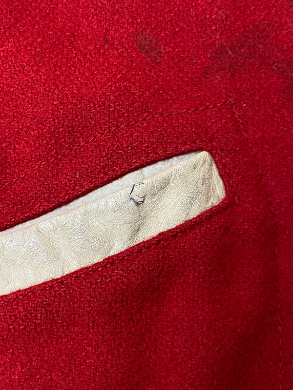 【現状渡し品】【メンズ】 AVIREX アヴィレックス RED SKY STADIUM JACKET スタジャン アウター 146-250713-AS-74-min サイズ：S カラー：レッド/ベージュ 万代Net店