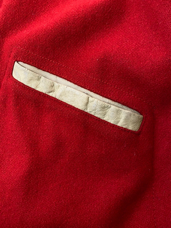 【現状渡し品】【メンズ】 AVIREX アヴィレックス RED SKY STADIUM JACKET スタジャン アウター 146-250713-AS-74-min サイズ：S カラー：レッド/ベージュ 万代Net店