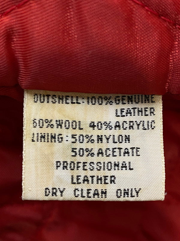 【現状渡し品】【メンズ】 AVIREX アヴィレックス RED SKY STADIUM JACKET スタジャン アウター 146-250713-AS-74-min サイズ：S カラー：レッド/ベージュ 万代Net店