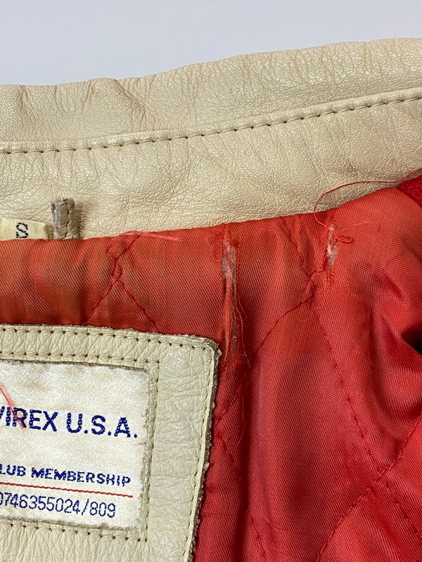 【現状渡し品】【メンズ】 AVIREX アヴィレックス RED SKY STADIUM JACKET スタジャン アウター 146-250713-AS-74-min サイズ：S カラー：レッド/ベージュ 万代Net店