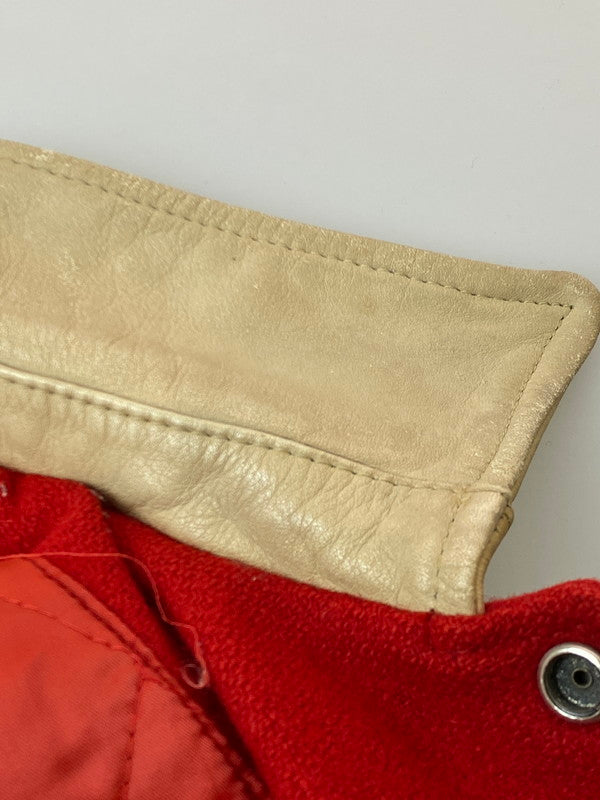 【現状渡し品】【メンズ】 AVIREX アヴィレックス RED SKY STADIUM JACKET スタジャン アウター 146-250713-AS-74-min サイズ：S カラー：レッド/ベージュ 万代Net店