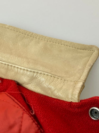 【現状渡し品】【メンズ】 AVIREX アヴィレックス RED SKY STADIUM JACKET スタジャン アウター 146-250713-AS-74-min サイズ：S カラー：レッド/ベージュ 万代Net店