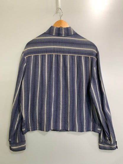 【中古品】【メンズ】  AMERICAN SPORTSMAN アメリカンスポーツマン 50S STRIPED WESTERN JACKET ウェスタンジャケット 146-250713-AS-95-min サイズ：L カラー：ネイビー 万代Net店