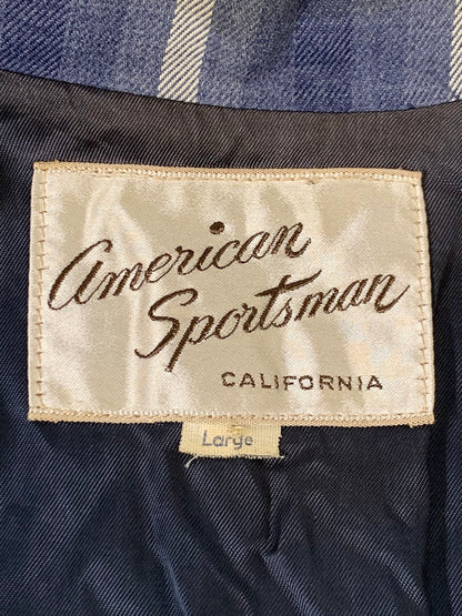 【中古品】【メンズ】  AMERICAN SPORTSMAN アメリカンスポーツマン 50S STRIPED WESTERN JACKET ウェスタンジャケット 146-250713-AS-95-min サイズ：L カラー：ネイビー 万代Net店