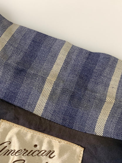 【中古品】【メンズ】  AMERICAN SPORTSMAN アメリカンスポーツマン 50S STRIPED WESTERN JACKET ウェスタンジャケット 146-250713-AS-95-min サイズ：L カラー：ネイビー 万代Net店