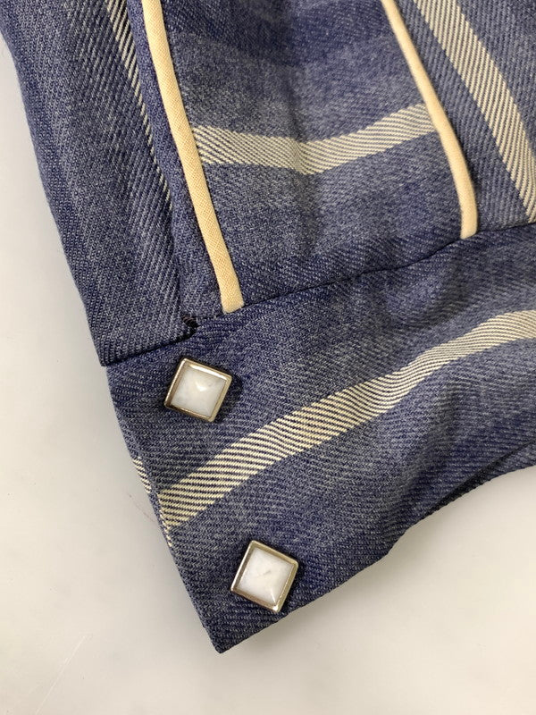 【中古品】【メンズ】  AMERICAN SPORTSMAN アメリカンスポーツマン 50S STRIPED WESTERN JACKET ウェスタンジャケット 146-250713-AS-95-min サイズ：L カラー：ネイビー 万代Net店