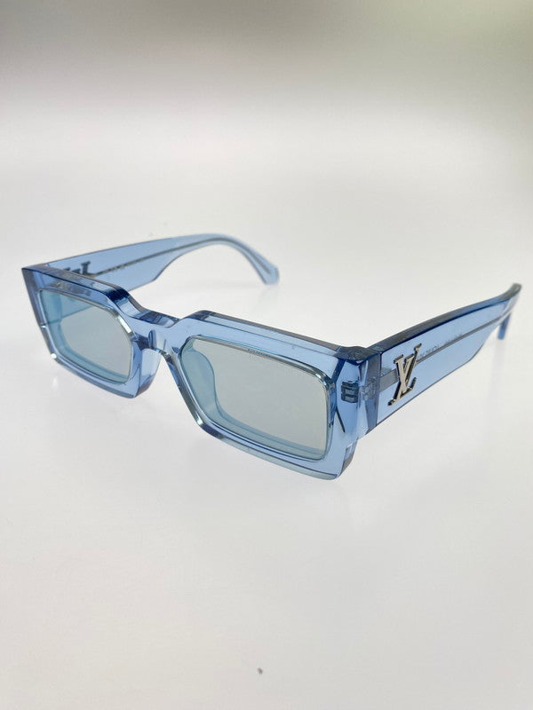 【中古品】【メンズ/レディース】 LOUIS VUITTON ルイ・ヴィトン LV クラッシュ ロウ スクエア サングラス Z2864E メンズ レディース 小物 54□22-155 179-250718-em-34-min カラー：スカイブルー 万代Net店