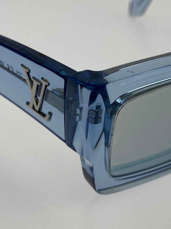 【中古品】【メンズ/レディース】 LOUIS VUITTON ルイ・ヴィトン LV クラッシュ ロウ スクエア サングラス Z2864E メンズ レディース 小物 54□22-155 179-250718-em-34-min カラー：スカイブルー 万代Net店
