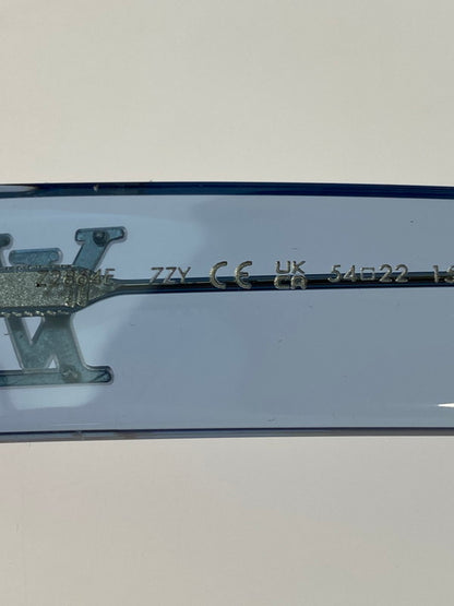 【中古品】【メンズ/レディース】 LOUIS VUITTON ルイ・ヴィトン LV クラッシュ ロウ スクエア サングラス Z2864E メンズ レディース 小物 54□22-155 179-250718-em-34-min カラー：スカイブルー 万代Net店