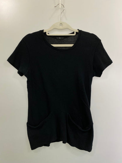 【中古品】【レディース】 Y's ワイズ Y'S-T21-035 COTTON SS TEE コットン ショートスリーブ 170-250803-AS-8-min カラー：ブラック 万代Net店