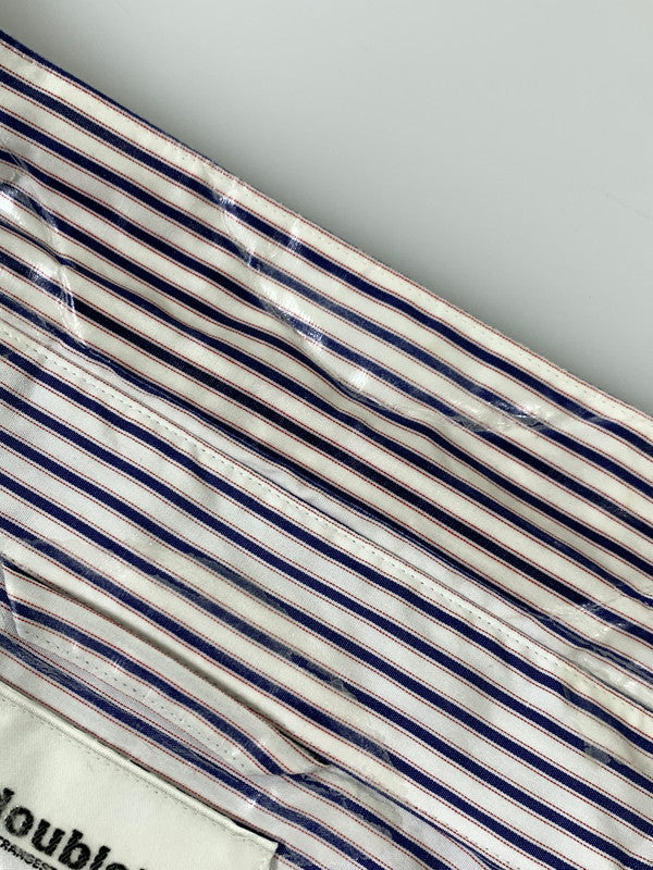 【中古品】【メンズ】 DOUBLET ダブレット 19SS 2D PACKAGED 3D CUTTING SHIRT 19SS16SH57 2019年春夏 ツーディパッケージ スリーディ カッティグシャツ トップス 140-250717-jt-15-min サイズ：L カラー：ホワイト/ストライプ 万代Net店