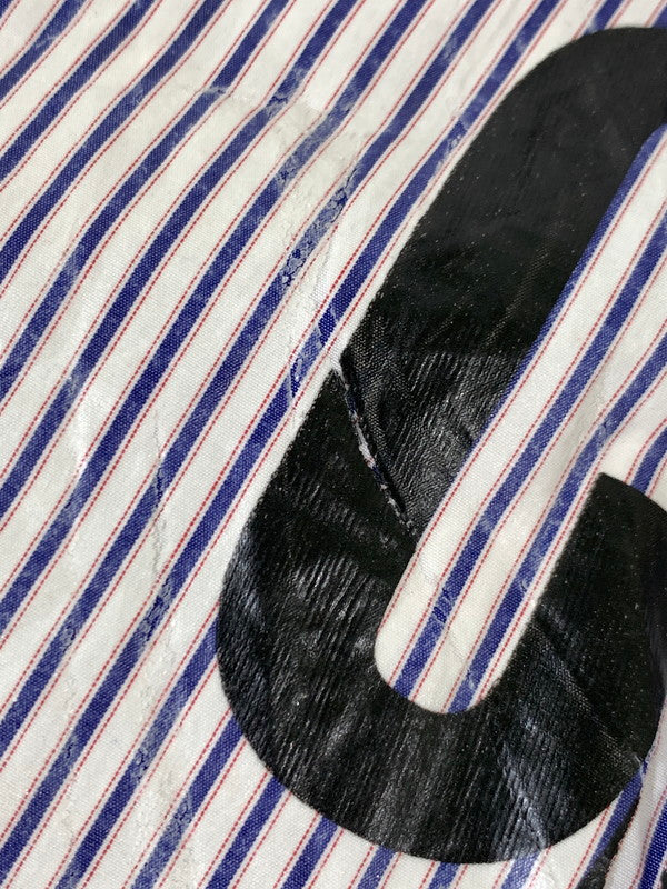 【中古品】【メンズ】 DOUBLET ダブレット 19SS 2D PACKAGED 3D CUTTING SHIRT 19SS16SH57 2019年春夏 ツーディパッケージ スリーディ カッティグシャツ トップス 140-250717-jt-15-min サイズ：L カラー：ホワイト/ストライプ 万代Net店