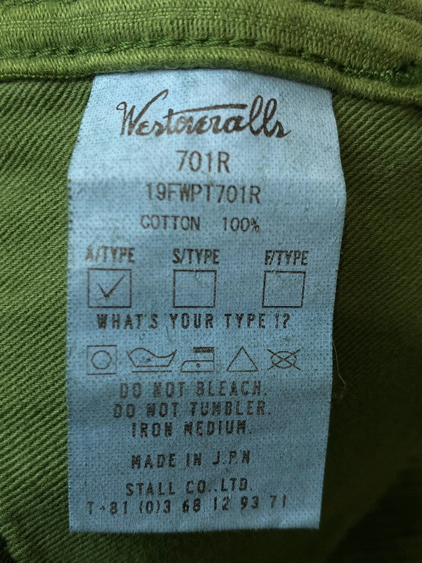 【中古品】【レディース】 WESTOVERALLS × RHC RON HERMAN CORDUROY PANTS 19FWPT701R ウエストオーバーオールズ ロンハーマン コーデュロイパンツ ボトムス 171-250725-yn-37-min カラー：グリーン系 万代Net店