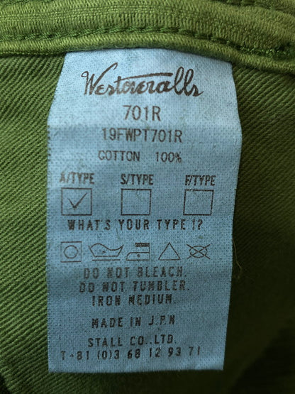 【中古品】【レディース】 WESTOVERALLS × RHC RON HERMAN CORDUROY PANTS 19FWPT701R ウエストオーバーオールズ ロンハーマン コーデュロイパンツ ボトムス 171-250725-yn-37-min カラー：グリーン系 万代Net店