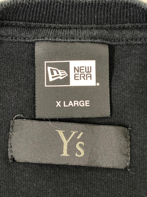 【中古品】【メンズ】 Y's ワイズ ×NEW ERA ニューエラ S S TEE 半袖Ｔシャツ トップス 140-250718-jt-13-min サイズ：XL カラー：ブラック 万代Net店