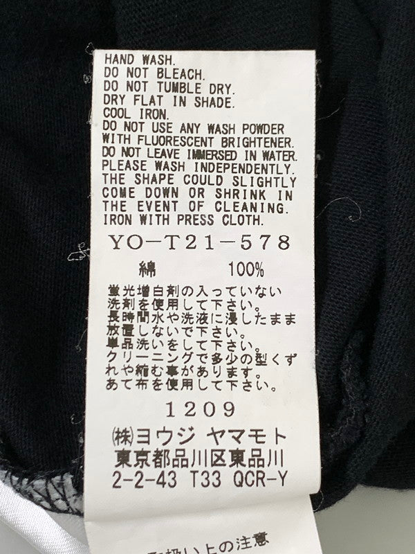 【中古品】【メンズ】 Y's ワイズ ×NEW ERA ニューエラ S S TEE 半袖Ｔシャツ トップス 140-250718-jt-13-min サイズ：XL カラー：ブラック 万代Net店