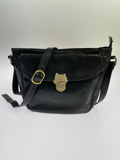 【中古品】【メンズ/レディース】 TSUMORI CHISATO ツモリチサト カリヤネコ レザーショルダーバッグ 鞄 カバン 188-250722-em-36-min カラー：ブラック 万代Net店