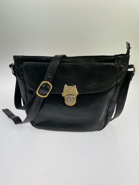 【中古品】【メンズ/レディース】 TSUMORI CHISATO ツモリチサト カリヤネコ レザーショルダーバッグ 鞄 カバン 188-250722-em-36-min カラー：ブラック 万代Net店