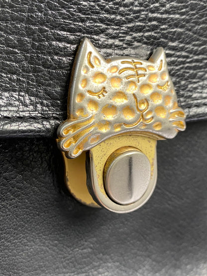 【中古品】【メンズ/レディース】 TSUMORI CHISATO ツモリチサト カリヤネコ レザーショルダーバッグ 鞄 カバン 188-250722-em-36-min カラー：ブラック 万代Net店