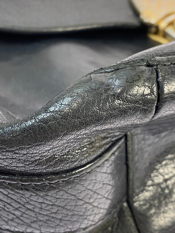 【中古品】【メンズ/レディース】 TSUMORI CHISATO ツモリチサト カリヤネコ レザーショルダーバッグ 鞄 カバン 188-250722-em-36-min カラー：ブラック 万代Net店