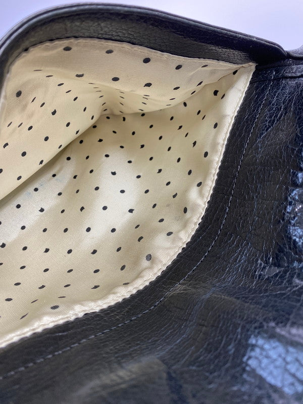 【中古品】【メンズ/レディース】 TSUMORI CHISATO ツモリチサト カリヤネコ レザーショルダーバッグ 鞄 カバン 188-250722-em-36-min カラー：ブラック 万代Net店