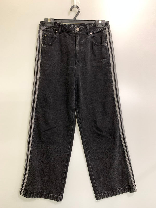 【中古品】【レディース】 adidas アディダス ORIGINALS DENIM 3 STRIPES PANT JD3109 オリジナル デニム 3ストライプ パンツ ボトムス 171-250718-jt-07-min カラー：ブラック 万代Net店