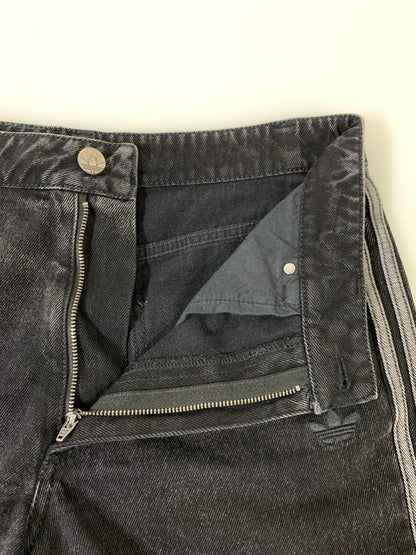 【中古品】【レディース】 adidas アディダス ORIGINALS DENIM 3 STRIPES PANT JD3109 オリジナル デニム 3ストライプ パンツ ボトムス 171-250718-jt-07-min カラー：ブラック 万代Net店