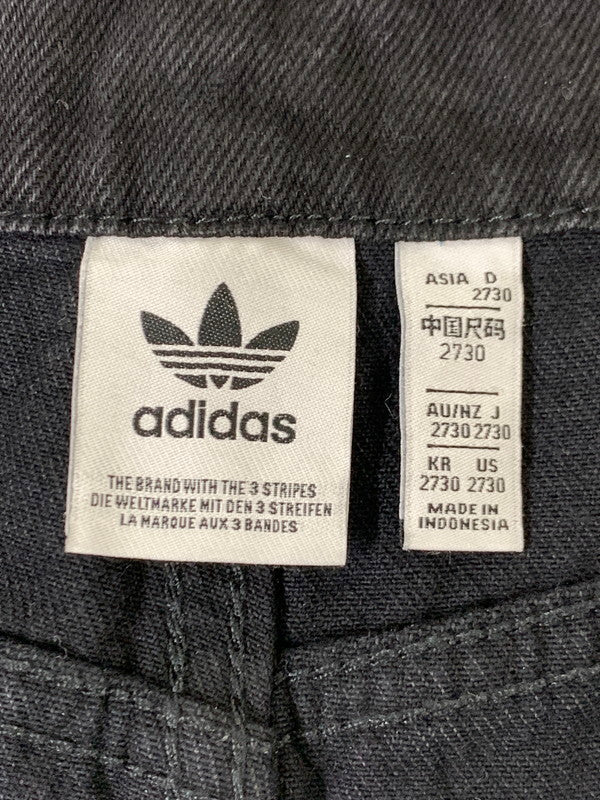 【中古品】【レディース】 adidas アディダス ORIGINALS DENIM 3 STRIPES PANT JD3109 オリジナル デニム 3ストライプ パンツ ボトムス 171-250718-jt-07-min カラー：ブラック 万代Net店