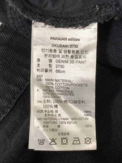 【中古品】【レディース】 adidas アディダス ORIGINALS DENIM 3 STRIPES PANT JD3109 オリジナル デニム 3ストライプ パンツ ボトムス 171-250718-jt-07-min カラー：ブラック 万代Net店