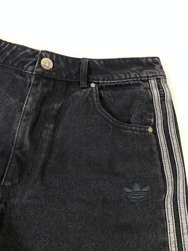 【中古品】【レディース】 adidas アディダス ORIGINALS DENIM 3 STRIPES PANT JD3109 オリジナル デニム 3ストライプ パンツ ボトムス 171-250718-jt-07-min カラー：ブラック 万代Net店