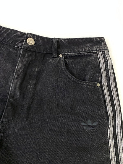 【中古品】【レディース】 adidas アディダス ORIGINALS DENIM 3 STRIPES PANT JD3109 オリジナル デニム 3ストライプ パンツ ボトムス 171-250718-jt-07-min カラー：ブラック 万代Net店