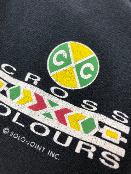 【中古品】【メンズ】 CROSS COLOURS クロス カラーズ 90's LOGO TEE 90年代 ロゴ Tシャツ 146-260410-rt-12-tag サイズ：ONE カラー：ブラック 万代Net店