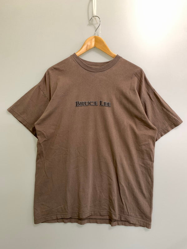 【中古品】【メンズ】 BLUCE LEE ブルース・リー 90S DRAGON EYES TEE 90年代 ドラゴンアイ Ｔシャツ トップス 146-250717-jt-05-min サイズ：L カラー：ブラウン 万代Net店