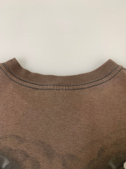 【中古品】【メンズ】 BLUCE LEE ブルース・リー 90S DRAGON EYES TEE 90年代 ドラゴンアイ Ｔシャツ トップス 146-250717-jt-05-min サイズ：L カラー：ブラウン 万代Net店