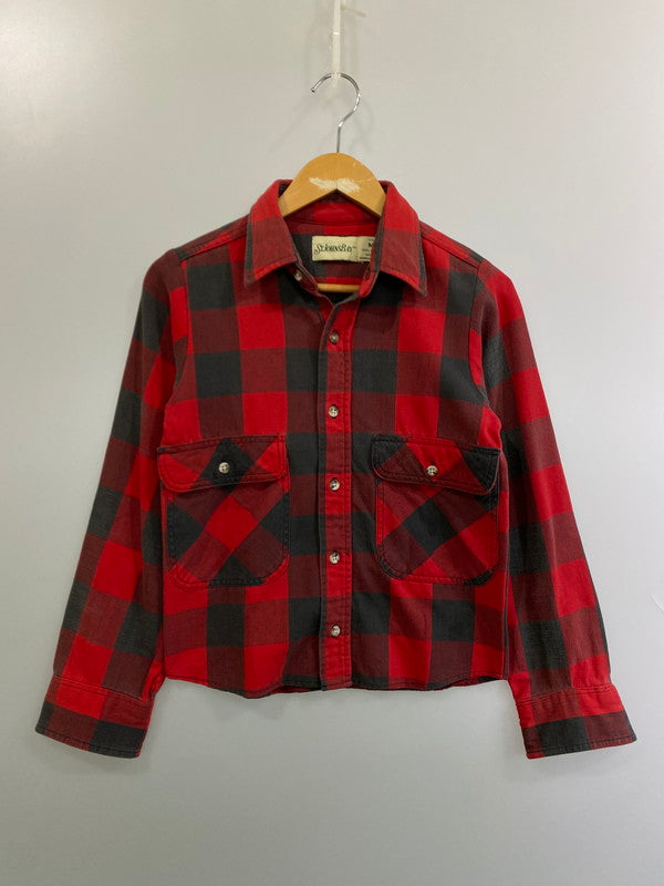 【現状渡し品】【メンズ】 ST JHONS BAY セントジョンズベイ ブロックチェックネルシャツ ロングスリーブ 146-250720-AS-16-min サイズ：M カラー：レッド系 万代Net店