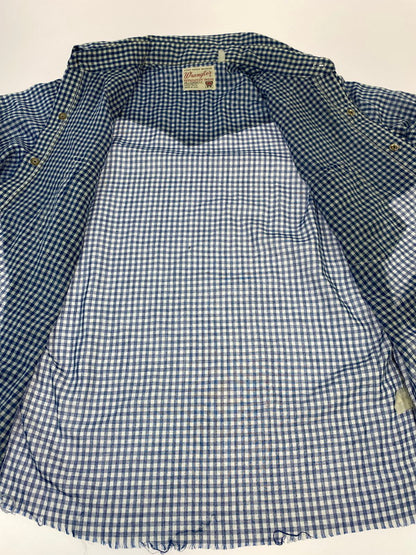 【現状渡し品】【メンズ】 Wrangler ラングラー 70'S ギンガムチェックシャツ トップス 146-250727-ks-17-min カラー：ブルー系 万代Net店