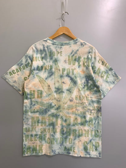 【中古品】【メンズ】 BYE-DYE MARIJUANA TEE マリファナ Ｔシャツ トップス 146-250717-jt-06-min サイズ：M カラー：タイダイ 万代Net店