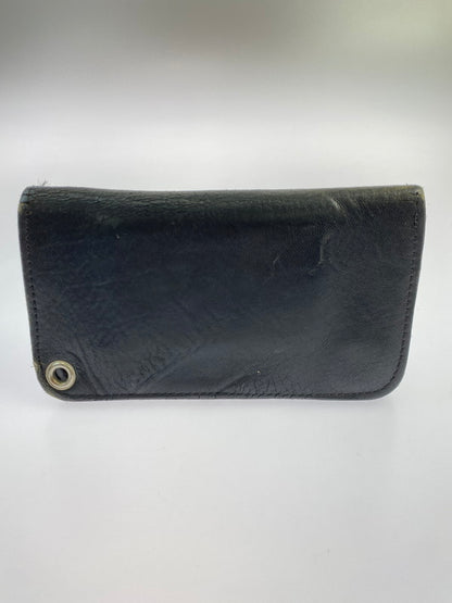 【中古品】【メンズ/レディース】 KELLY'S LEATHER ケリーズ レザー コンチョ付き二つ折財布 メンズ ウォレット 201-250723-em-05-min カラー：ブラック 万代Net店