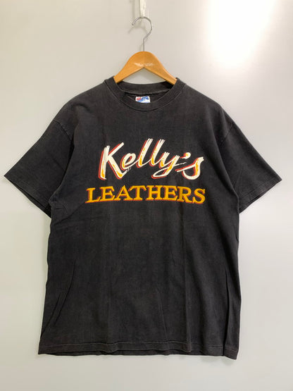 【中古品】【メンズ】 KELLY'S LEATHER ケリーズ レザー 90'S PRINT TEE 90年代 プリント Tシャツ トップス 146-250717-jt-04-min サイズ：L カラー：ブラック 万代Net店