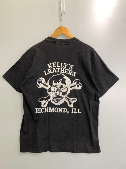 【中古品】【メンズ】 KELLY'S LEATHER ケリーズ レザー 90'S PRINT TEE 90年代 プリント Tシャツ トップス 146-250717-jt-04-min サイズ：L カラー：ブラック 万代Net店