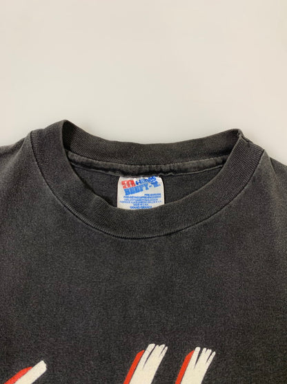 【中古品】【メンズ】 KELLY'S LEATHER ケリーズ レザー 90'S PRINT TEE 90年代 プリント Tシャツ トップス 146-250717-jt-04-min サイズ：L カラー：ブラック 万代Net店