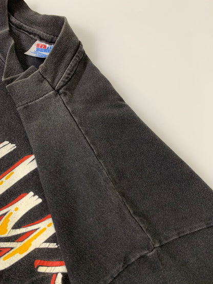 【中古品】【メンズ】 KELLY'S LEATHER ケリーズ レザー 90'S PRINT TEE 90年代 プリント Tシャツ トップス 146-250717-jt-04-min サイズ：L カラー：ブラック 万代Net店