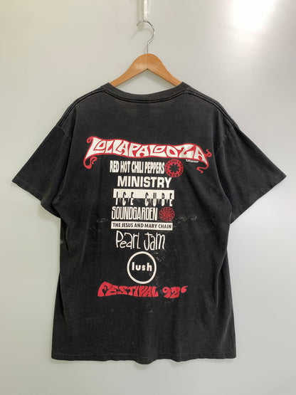 【中古品】【メンズ】 LOLLAPALOOZA ロラパルーザ c1992 PRINT TEE プリントＴシャツ トップス 146-250717-jt-03-min サイズ：L カラー：ブラック 万代Net店