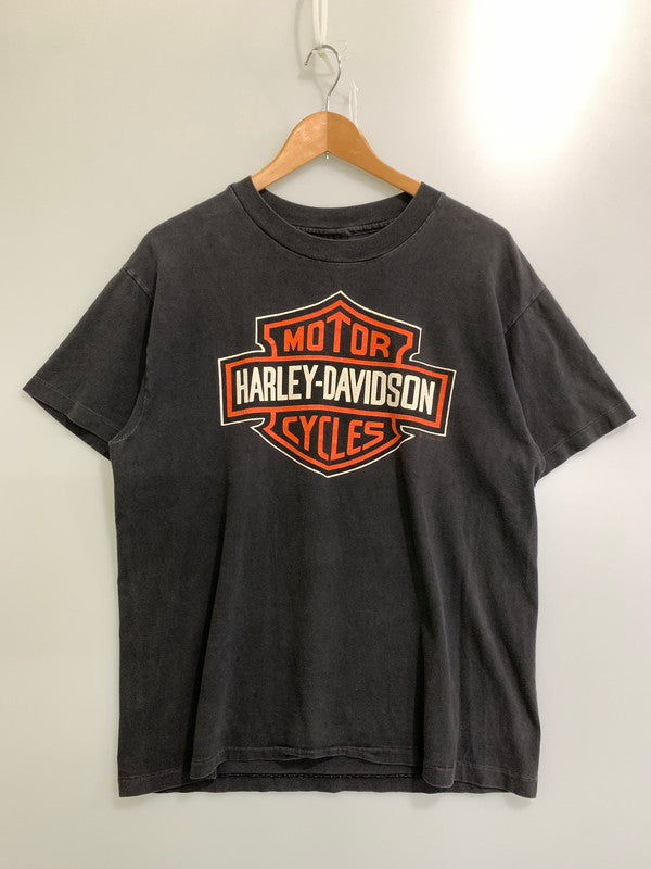 【中古品】【メンズ】 HARLEY DAVIDSON ハーレーダビッドソン c1995 NEWYORK CITY PRINT TEE ニューヨーク シティ プリント Ｔシャツ トップス 146-250717-jt-08-min サイズ：L カラー：ブラック 万代Net店