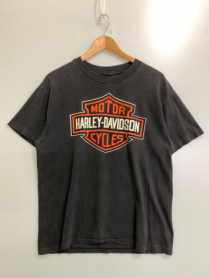 【中古品】【メンズ】 HARLEY DAVIDSON ハーレーダビッドソン c1995 NEWYORK CITY PRINT TEE ニューヨーク シティ プリント Ｔシャツ トップス 146-250717-jt-08-min サイズ：L カラー：ブラック 万代Net店