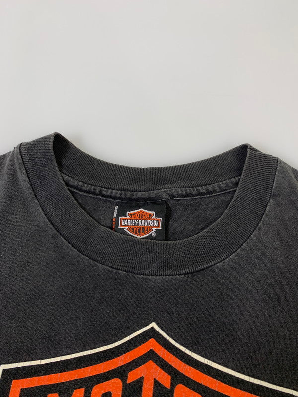 【中古品】【メンズ】 HARLEY DAVIDSON ハーレーダビッドソン c1995 NEWYORK CITY PRINT TEE ニューヨーク シティ プリント Ｔシャツ トップス 146-250717-jt-08-min サイズ：L カラー：ブラック 万代Net店