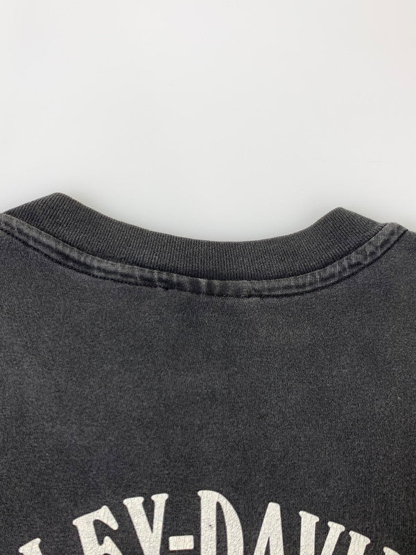 【中古品】【メンズ】 HARLEY DAVIDSON ハーレーダビッドソン c1995 NEWYORK CITY PRINT TEE ニューヨーク シティ プリント Ｔシャツ トップス 146-250717-jt-08-min サイズ：L カラー：ブラック 万代Net店